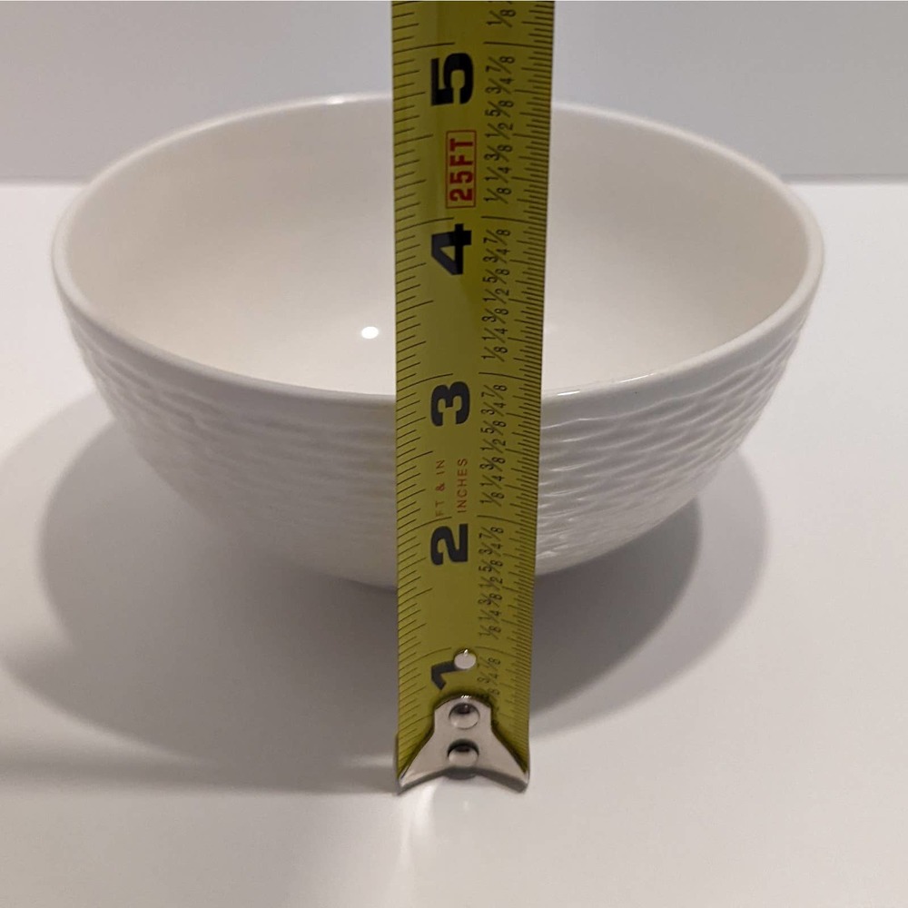Mason White Weave Ceramic Cereal Bowls (Set of 4, with Original Box) - Picture 6 of 9